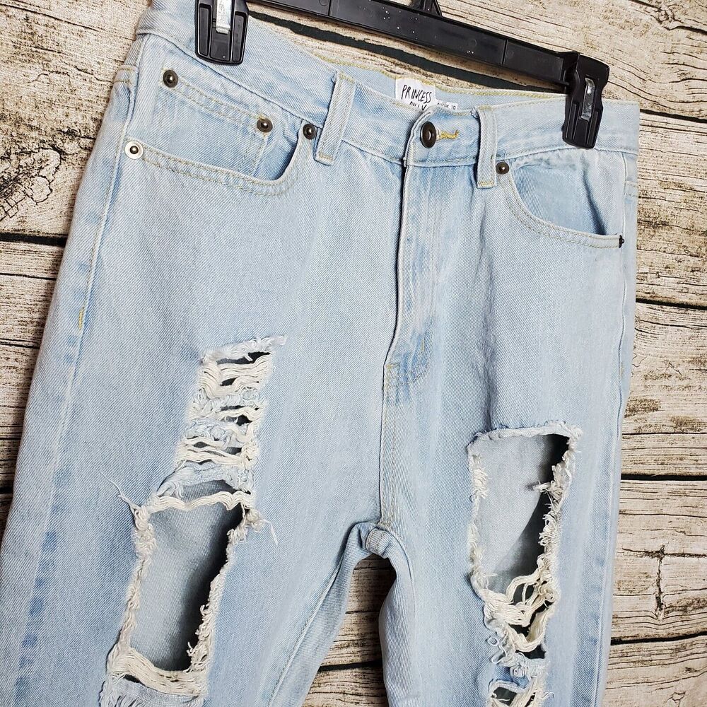 Princess Polly Ripped Distressed Jeans Size 6 - Picture 2 of 8